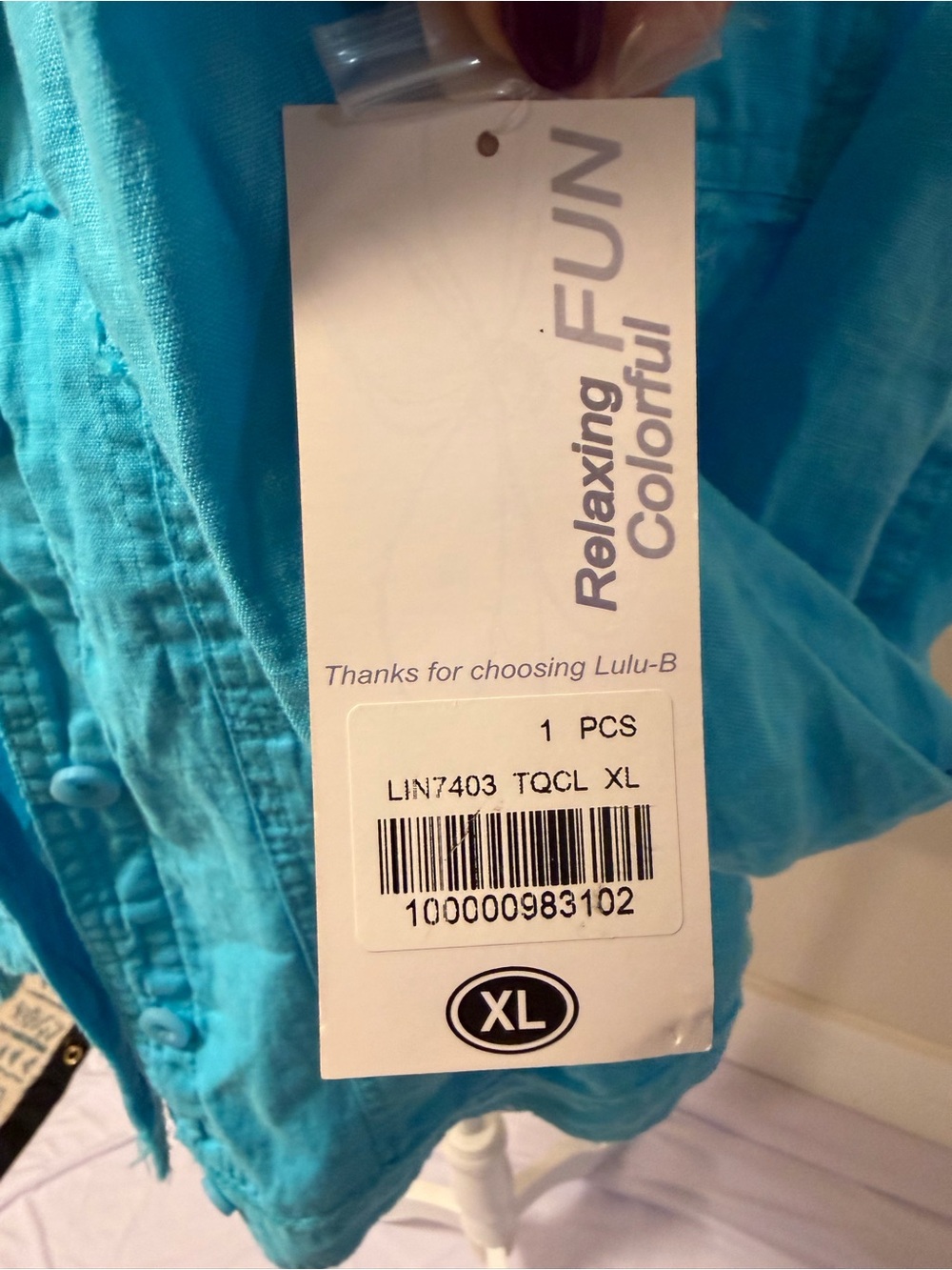Lulu B Linen Travel Jacket Seaglass Aqua – XL NWT - Picture 6 of 8